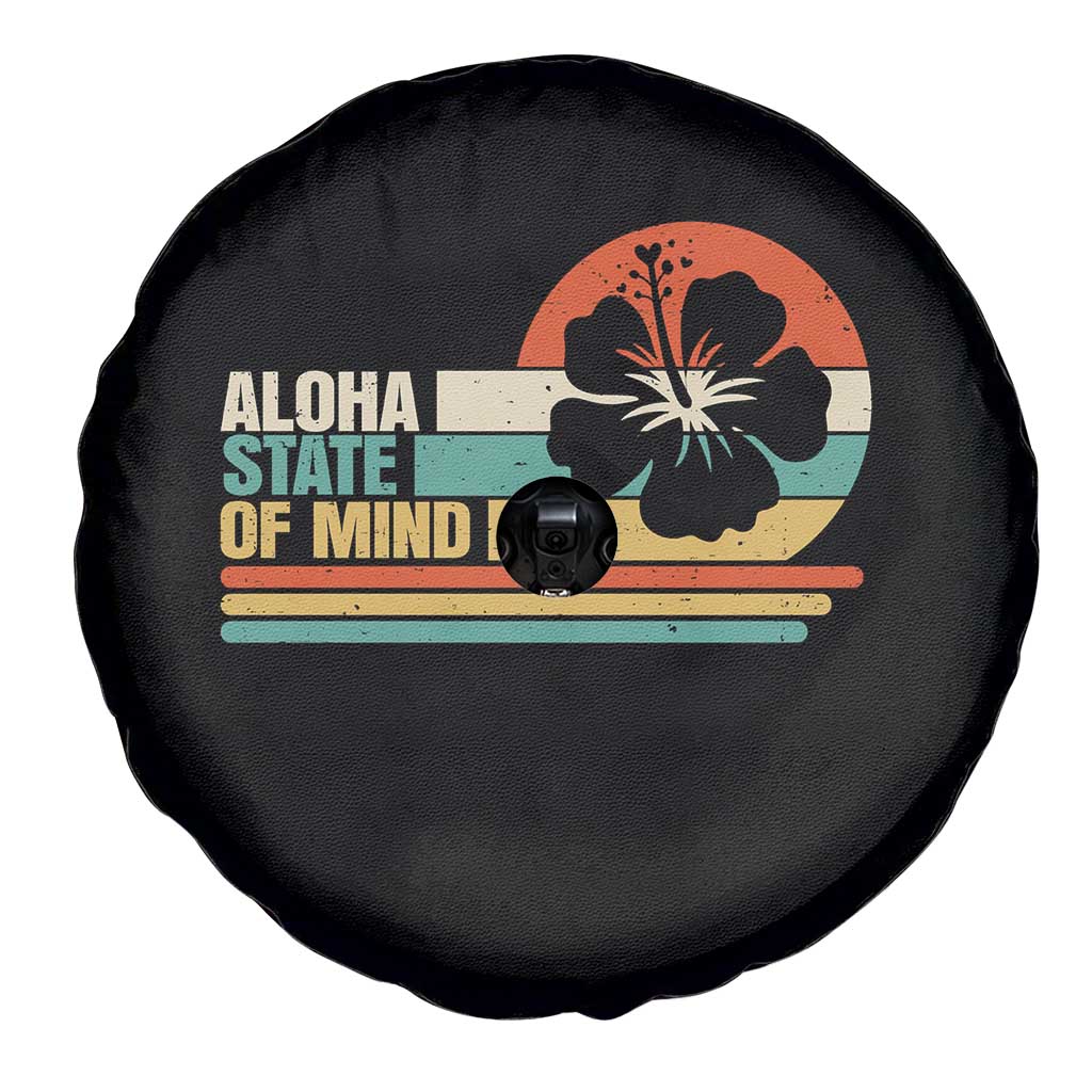 Aloha State Of Mind Spare Tire Cover Tropical Hibiscus Floral