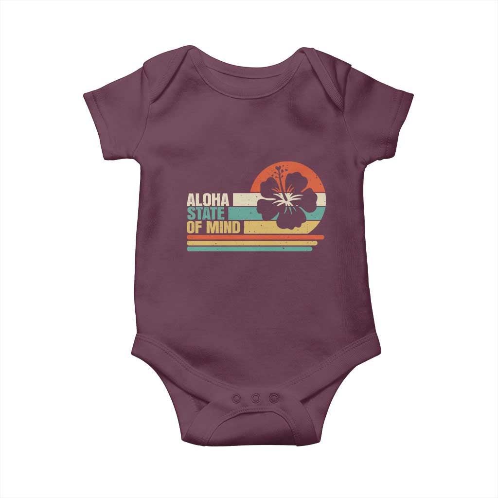 Aloha State Of Mind Baby Onesie Tropical Hibiscus Floral