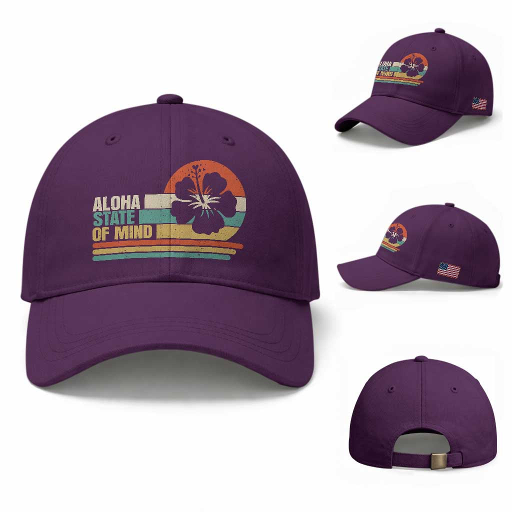 Aloha State Of Mind Baseball Cap Tropical Hibiscus Floral