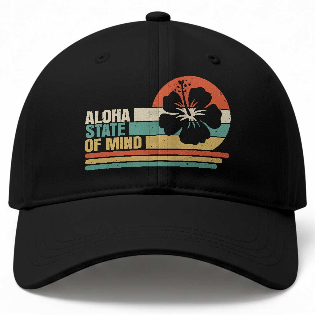 Aloha State Of Mind Baseball Cap Tropical Hibiscus Floral