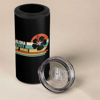 Aloha State Of Mind 4 in 1 Can Cooler Tumbler Tropical Hibiscus Floral