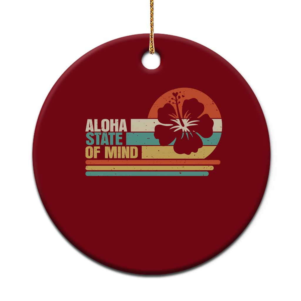 Aloha State Of Mind Ceramic Ornament Tropical Hibiscus Floral