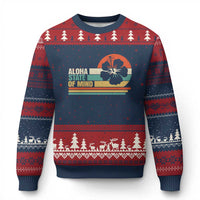 Aloha State Of Mind Ugly Christmas Sweater Tropical Hibiscus Floral