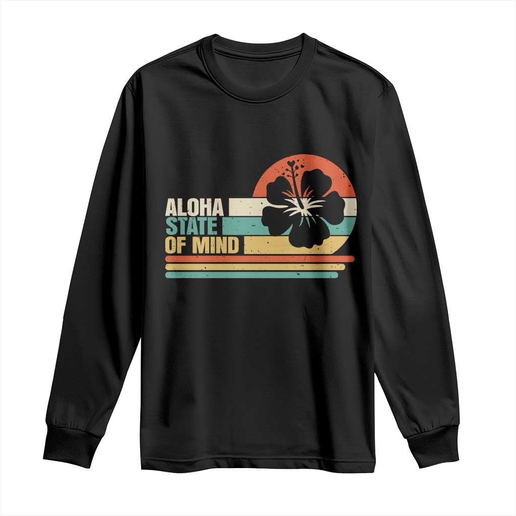 Aloha State Of Mind Long Sleeve Shirt Tropical Hibiscus Floral