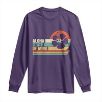 Aloha State Of Mind Long Sleeve Shirt Tropical Hibiscus Floral