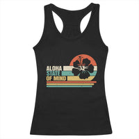 Aloha State Of Mind Racerback Tank Top Tropical Hibiscus Floral