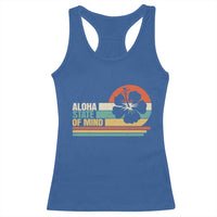 Aloha State Of Mind Racerback Tank Top Tropical Hibiscus Floral