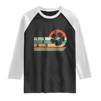 Aloha State Of Mind Raglan Shirt Tropical Hibiscus Floral
