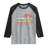 Aloha State Of Mind Raglan Shirt Tropical Hibiscus Floral