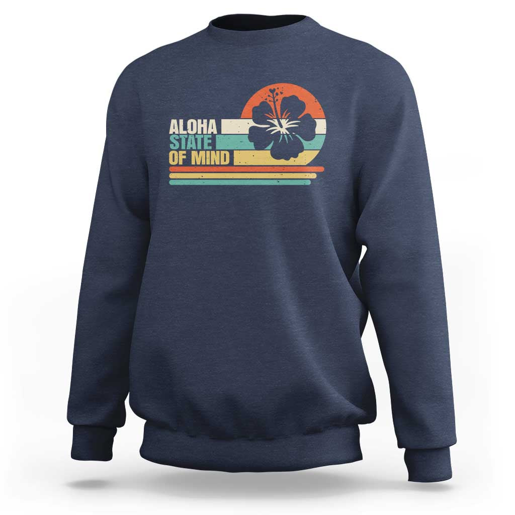 Aloha State Of Mind Sweatshirt Tropical Hibiscus Floral