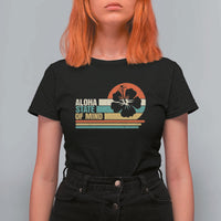 Aloha State Of Mind T Shirt For Women Tropical Hibiscus Floral