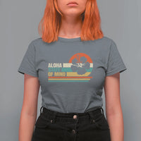 Aloha State Of Mind T Shirt For Women Tropical Hibiscus Floral
