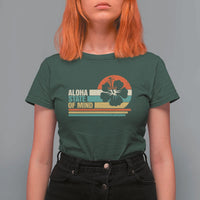 Aloha State Of Mind T Shirt For Women Tropical Hibiscus Floral