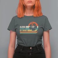 Aloha State Of Mind T Shirt For Women Tropical Hibiscus Floral