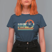 Aloha State Of Mind T Shirt For Women Tropical Hibiscus Floral