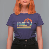 Aloha State Of Mind T Shirt For Women Tropical Hibiscus Floral
