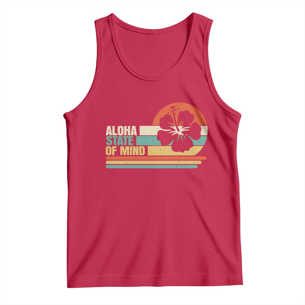 Aloha State Of Mind Tank Top Tropical Hibiscus Floral