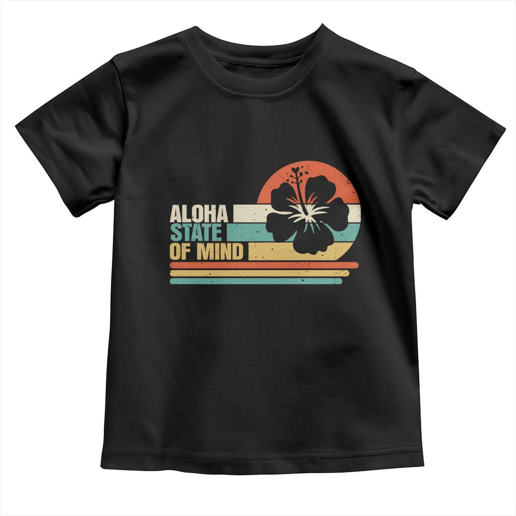 Aloha State Of Mind Toddler T Shirt Tropical Hibiscus Floral