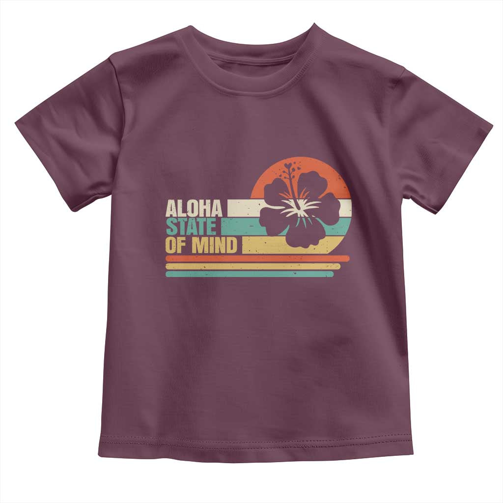 Aloha State Of Mind Toddler T Shirt Tropical Hibiscus Floral