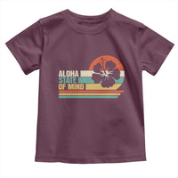 Aloha State Of Mind Toddler T Shirt Tropical Hibiscus Floral