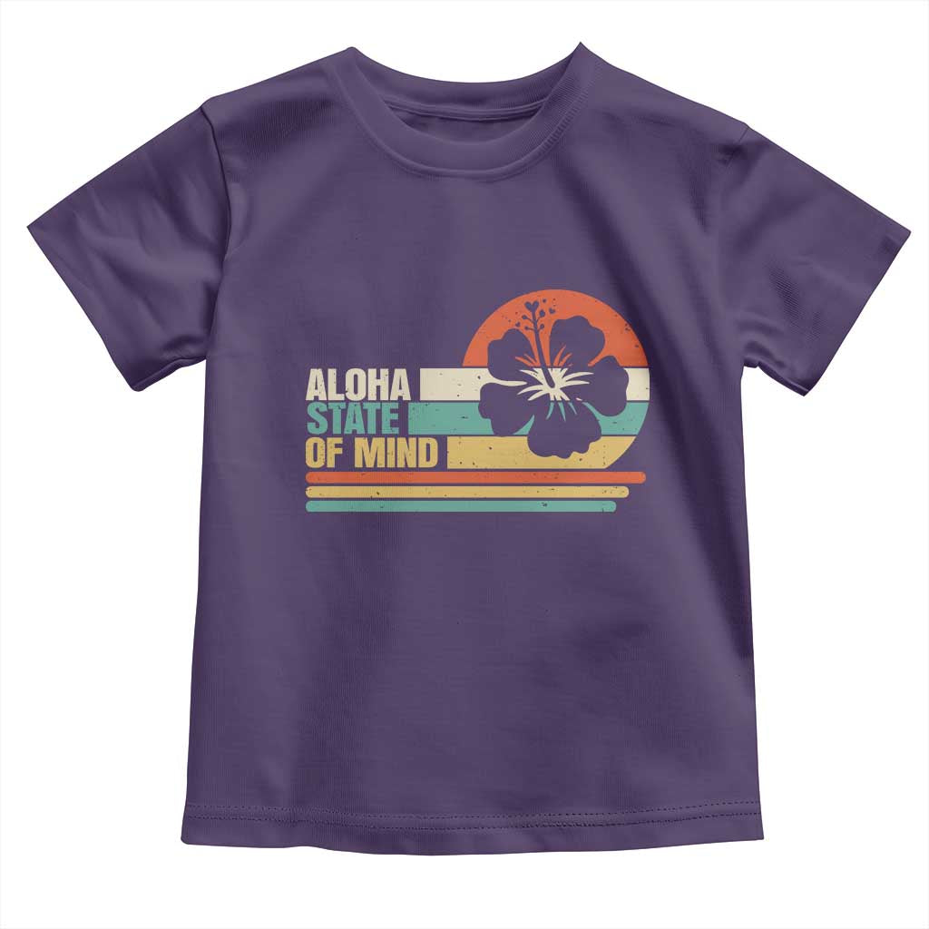 Aloha State Of Mind Toddler T Shirt Tropical Hibiscus Floral