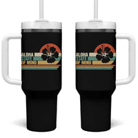 Aloha State Of Mind Tumbler With Handle Tropical Hibiscus Floral