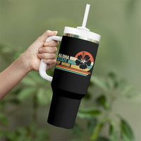 Aloha State Of Mind Tumbler With Handle Tropical Hibiscus Floral