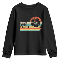 Aloha State Of Mind Youth Sweatshirt Tropical Hibiscus Floral