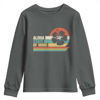 Aloha State Of Mind Youth Sweatshirt Tropical Hibiscus Floral