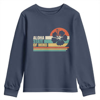 Aloha State Of Mind Youth Sweatshirt Tropical Hibiscus Floral
