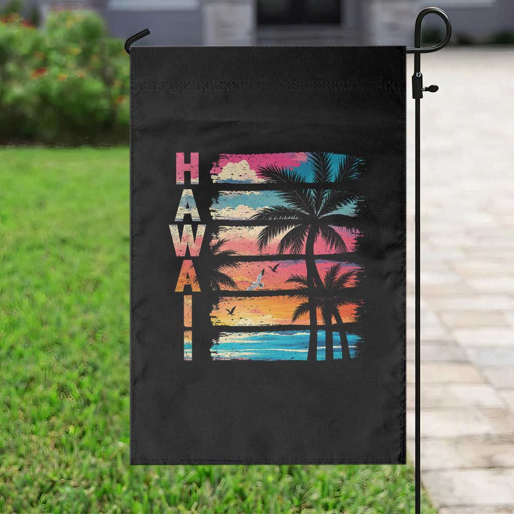 Vintage Hawaii Tropical Beach Vacation Garden Flag
