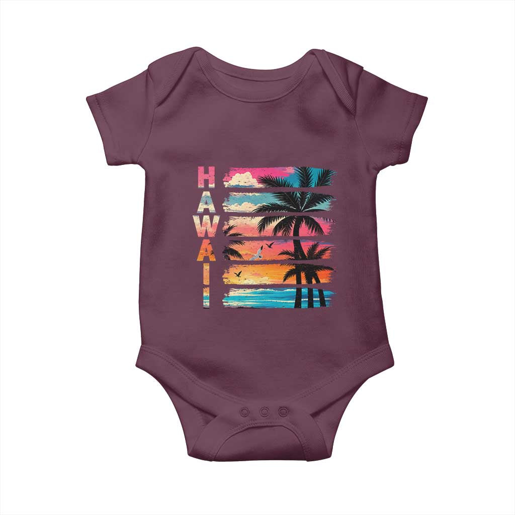 Vintage Hawaii Tropical Beach Vacation Baby Onesie