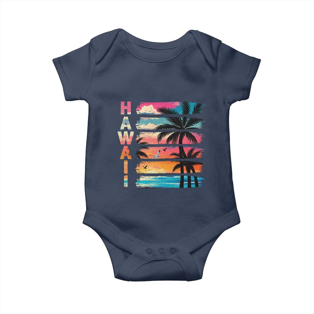Vintage Hawaii Tropical Beach Vacation Baby Onesie