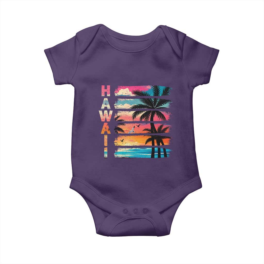 Vintage Hawaii Tropical Beach Vacation Baby Onesie