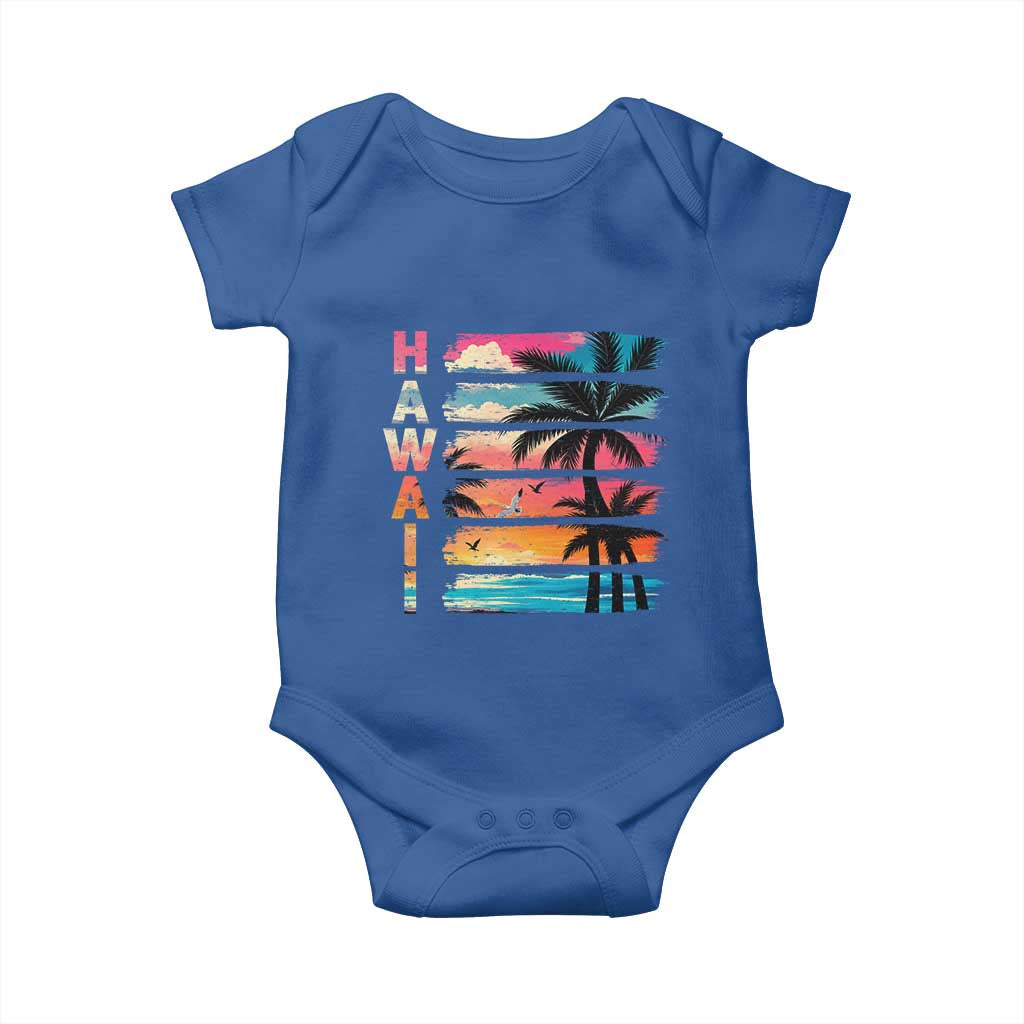 Vintage Hawaii Tropical Beach Vacation Baby Onesie