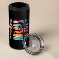 Vintage Hawaii Tropical Beach Vacation 4 in 1 Can Cooler Tumbler