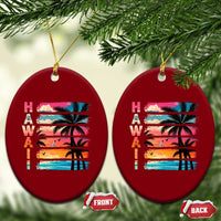 Vintage Hawaii Tropical Beach Vacation Ceramic Ornament