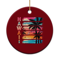 Vintage Hawaii Tropical Beach Vacation Ceramic Ornament