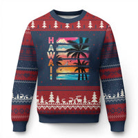 Vintage Hawaii Tropical Beach Vacation Ugly Christmas Sweater