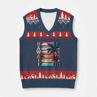 Vintage Hawaii Tropical Beach Vacation V-Neck Knit Sweater Vest
