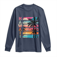 Vintage Hawaii Tropical Beach Vacation Long Sleeve Shirt