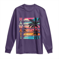 Vintage Hawaii Tropical Beach Vacation Long Sleeve Shirt