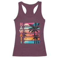 Vintage Hawaii Tropical Beach Vacation Racerback Tank Top
