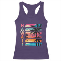 Vintage Hawaii Tropical Beach Vacation Racerback Tank Top