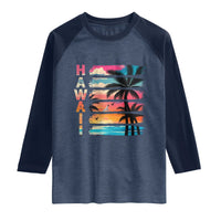 Vintage Hawaii Tropical Beach Vacation Raglan Shirt
