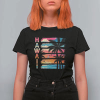 Vintage Hawaii Tropical Beach Vacation T Shirt For Women