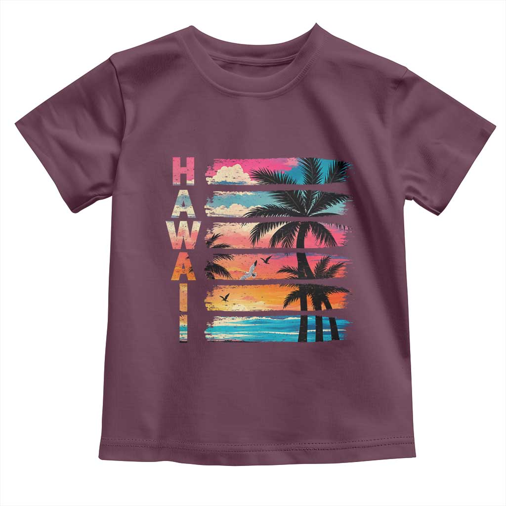 Vintage Hawaii Tropical Beach Vacation Toddler T Shirt