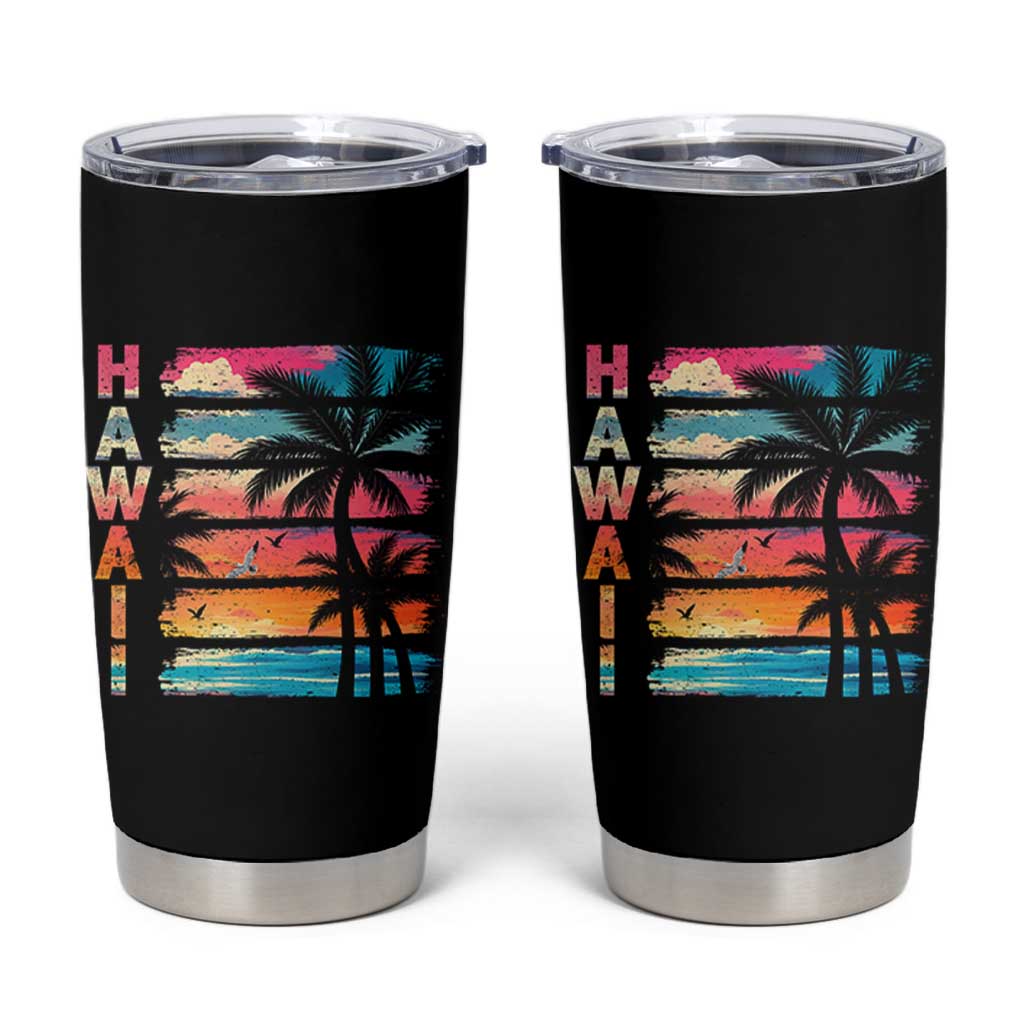 Vintage Hawaii Tropical Beach Vacation Tumbler Cup