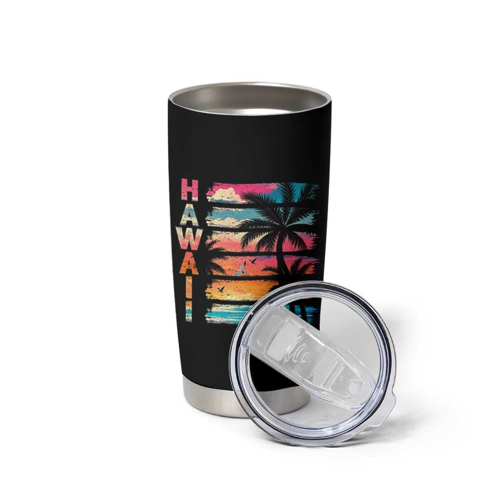 Vintage Hawaii Tropical Beach Vacation Tumbler Cup