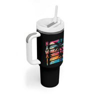 Vintage Hawaii Tropical Beach Vacation Tumbler With Handle